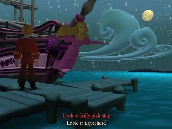 Персонаж Escape from Monkey Island в процессе выполнения задания