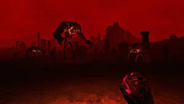 Персонаж ETERNAL BLOOD в процессе выполнения задания