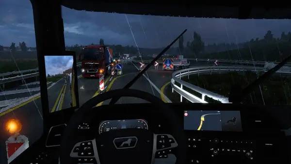 Персонаж Euro Truck Simulator 2 Going East! в процессе выполнения задания