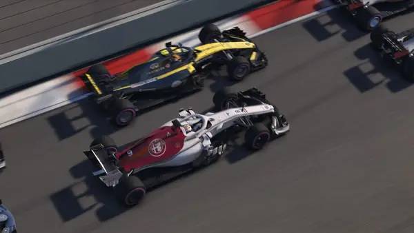 Персонаж F1 2018 в процессе выполнения задания