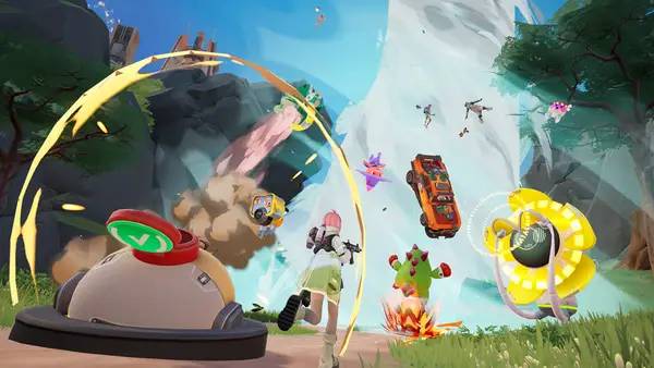 Персонаж Farlight 84 в процессе выполнения задания