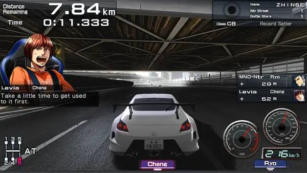 Персонаж FAST BEAT LOOP RACER GT в процессе выполнения задания