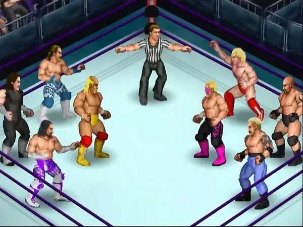 Персонаж Fire Pro Wrestling Returns в процессе выполнения задания