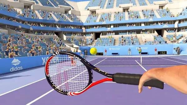 Персонаж First Person Tennis - The Real Tennis Simulator в процессе выполнения задания