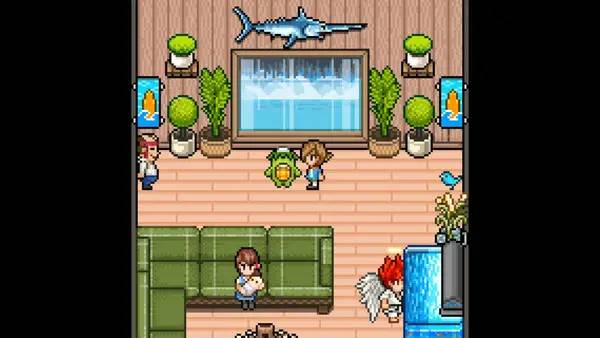 Персонаж Fishing Paradiso в процессе выполнения задания