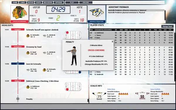 Персонаж Franchise Hockey Manager 5 в процессе выполнения задания