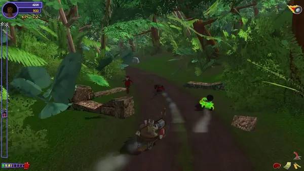 Персонаж Freaks! Slammin' Traffic в процессе выполнения задания