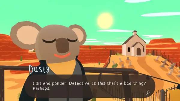 Персонаж Frog Detective 3  Corruption at Cowboy County в процессе выполнения задания
