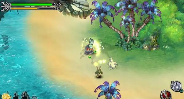 Персонаж GOKEN в процессе выполнения задания