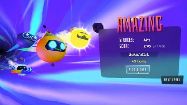 Персонаж Golfie в процессе выполнения задания