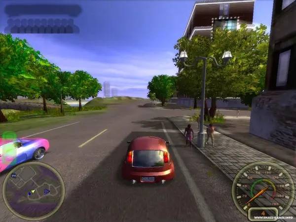 Персонаж Городской Гонщик в процессе выполнения задания