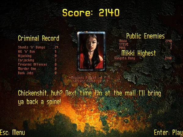 Персонаж Grand Theft Auto 1 в процессе выполнения задания