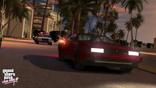 Персонаж Grand Theft Auto  Vice City The Nextgen Edition в процессе выполнения задания