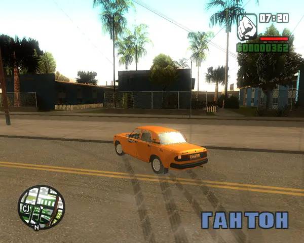 Персонаж Grand Theft Auto San Andreas Russia Forever в процессе выполнения задания