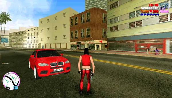 Персонаж Grand Theft Auto Vice City - Real Mod 2014 в процессе выполнения задания