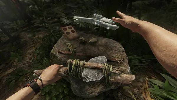 Персонаж Green Hell VR в процессе выполнения задания