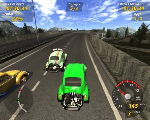 Персонаж GTI Racing в процессе выполнения задания