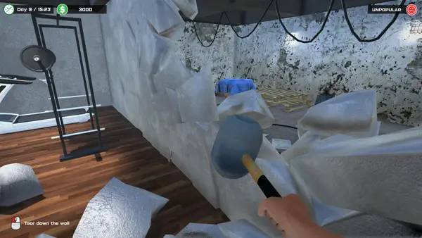 Персонаж Gym Manager в процессе выполнения задания