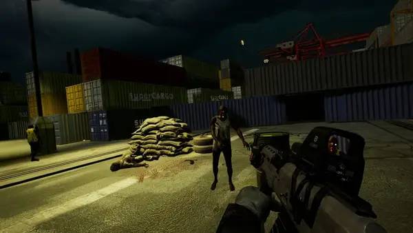 Персонаж Hard Night VR в процессе выполнения задания