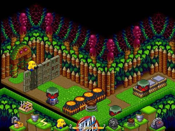 Персонаж Head Over Heels в процессе выполнения задания