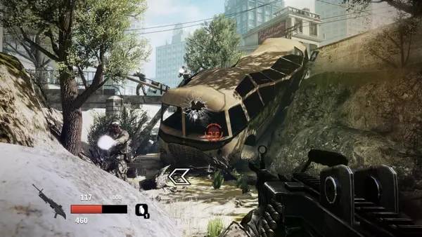 Персонаж Heavy Fire Shattered Spear в процессе выполнения задания