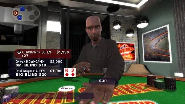 Персонаж High Stakes on the Vegas Strip  Poker Edition в процессе выполнения задания