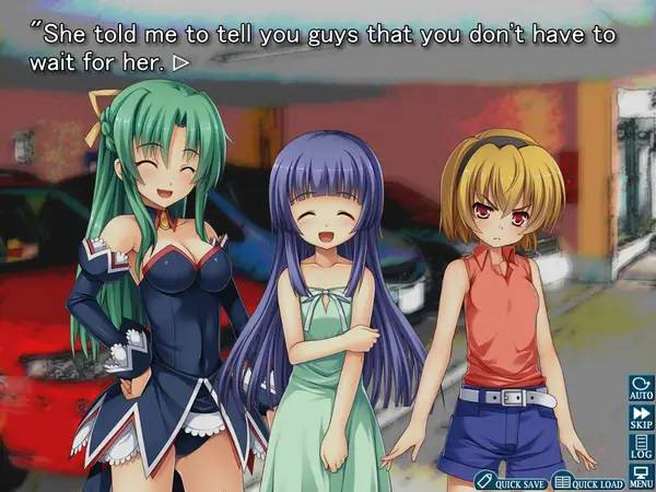 Персонаж Higurashi When They Cry Hou - Ch.6 Tsumihoroboshi в процессе выполнения задания
