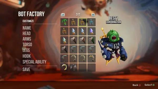 Персонаж Hookbots в процессе выполнения задания