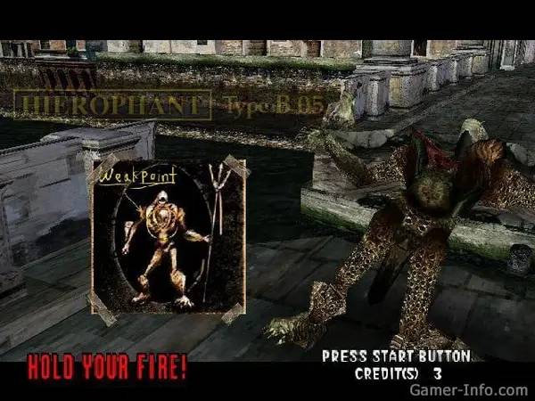 Персонаж House of the dead 2 в процессе выполнения задания