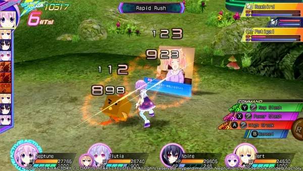 Персонаж Hyperdimension Neptunia Re;Birth3 V Generation в процессе выполнения задания