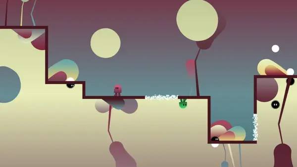 Персонаж ibb and obb в процессе выполнения задания