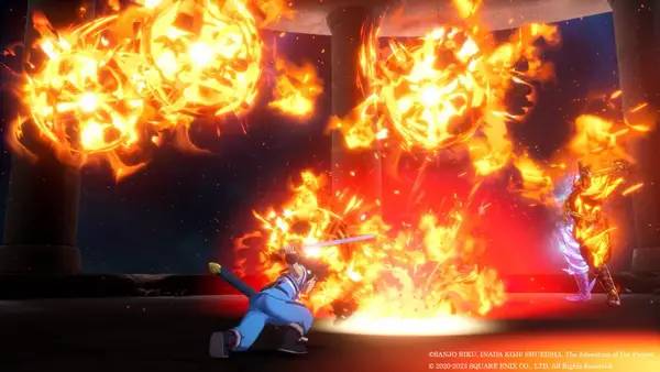 Персонаж Infinity Strash  DRAGON QUEST The Adventure of Dai в процессе выполнения задания