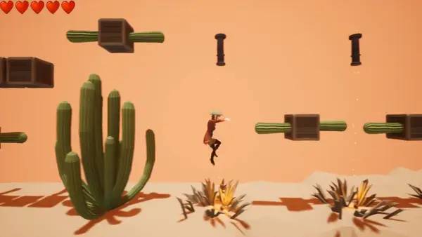 Персонаж INSANE WEST в процессе выполнения задания