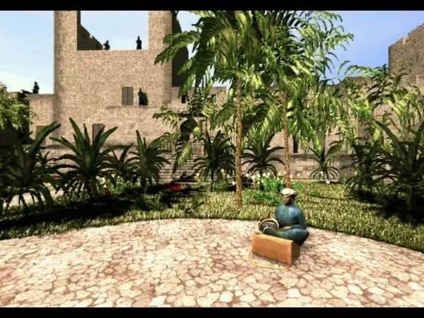 Персонаж Jerusalem  The Three Roads to the Holy Land в процессе выполнения задания