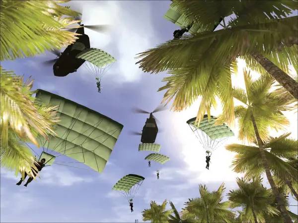 Персонаж Joint Operations Combined Arms Gold в процессе выполнения задания