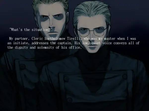 Персонаж Jouka no Monshou - Emblem of the Sacred Flame в процессе выполнения задания