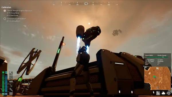 Персонаж JUNKPUNK в процессе выполнения задания