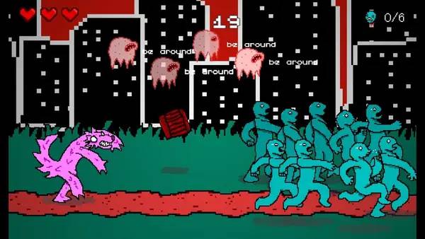 Персонаж Keyboard Drumset Fucking Werewolf в процессе выполнения задания