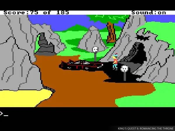 Персонаж King's Quest 3  To Heir is Human в процессе выполнения задания
