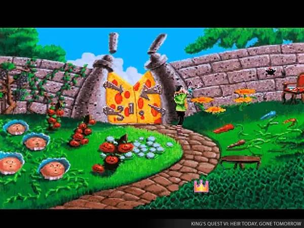 Персонаж King's Quest 5  Absence Makes the Heart Go Yonder в процессе выполнения задания