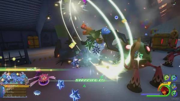 Персонаж Kingdom Hearts 3 and Re Mind в процессе выполнения задания