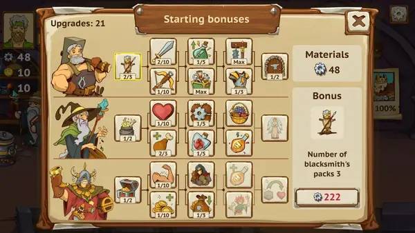 Персонаж Knights of Braveland в процессе выполнения задания