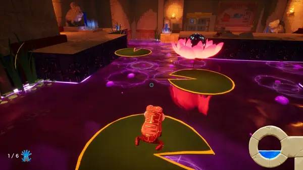 Персонаж La Rana в процессе выполнения задания