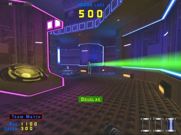 Персонаж Laser Arena в процессе выполнения задания