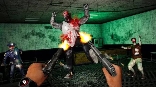 Персонаж Last Day Zombie Survival VR в процессе выполнения задания