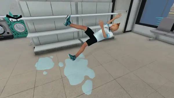 Персонаж Laundry Store Simulator в процессе выполнения задания