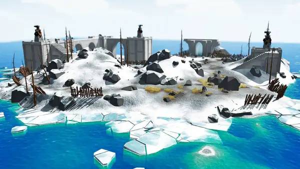 Персонаж Len's Island в процессе выполнения задания