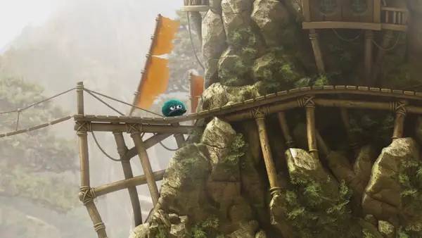 Персонаж Leo’s Fortune - HD Edition в процессе выполнения задания