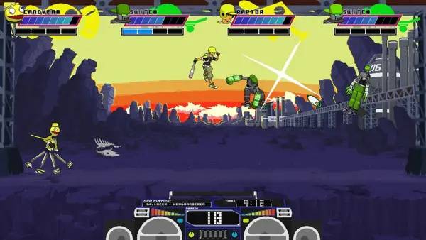 Персонаж Lethal League в процессе выполнения задания