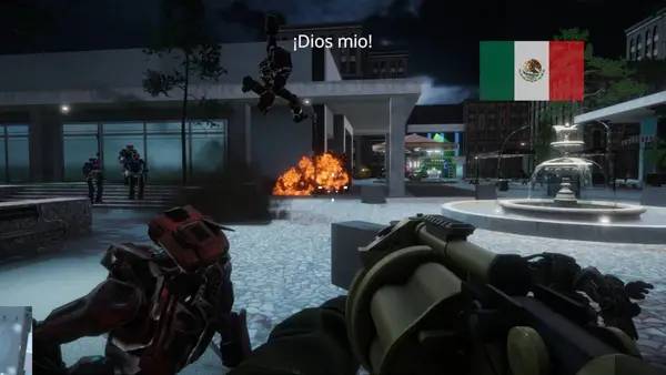 Персонаж Linguist FPS в процессе выполнения задания